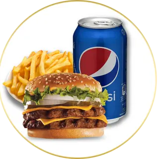 Double Burger Menú