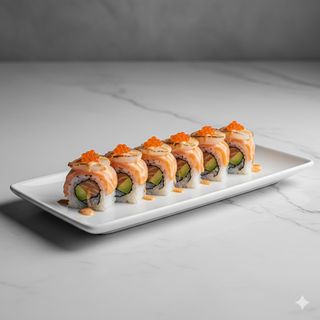 Mango flambé roll  8 pezzi