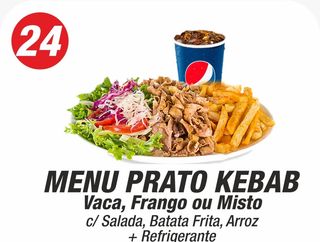 Menu Prato Kebab