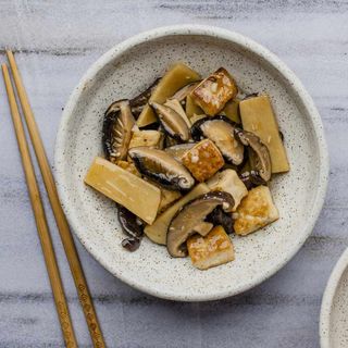 Bambú Y Setas Chinas