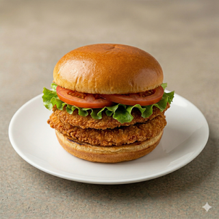 Doble Burger de pollo rebozado crujiente picante