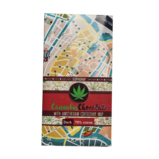 Ciocolata Euphoria Amsterdam Map DARK, 80g