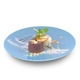 Шоколадний фондан з ванільним морозивом (160г)