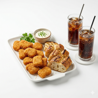 2 Platos Combinados Con Pan Turco Y 2 Bebidas