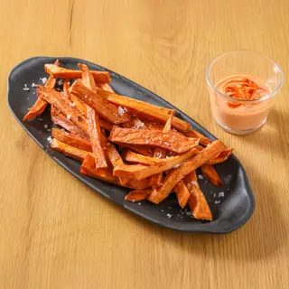 Tapa de patatas fritas de boniato