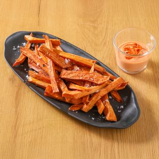 Tapa de patatas fritas de boniato