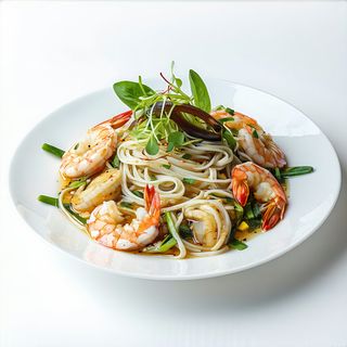 Ensalada fría de gulas y langostinos