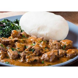 Ugali with Beef Fry
