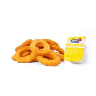 Onion rings & Sos usturoi