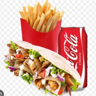 Kebab menú con patata y 1  bebida