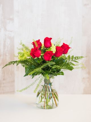 6 Rosas Rojas De Tallo Largo