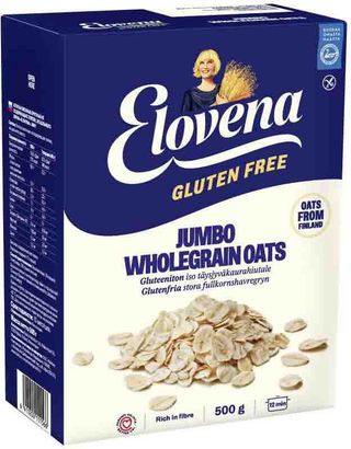 Płatki owsiane bezglutenowe Jumbo wholegrain oats 500g Elovena Provena