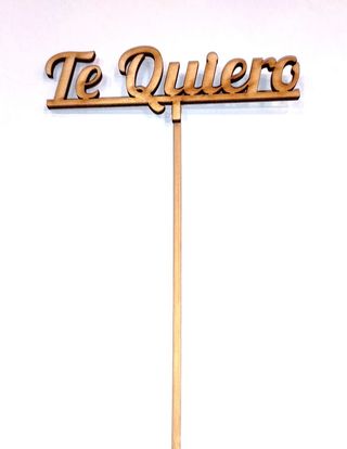 Pick de madera "Te Quiero"