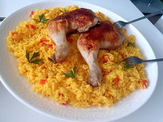 Riz Jaune + Cuisse De Poulet