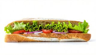 Bocadillo flauta vegetal