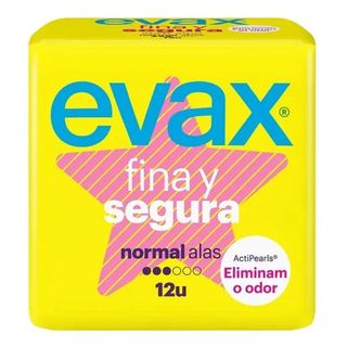 Compresas Fina Y Segura Normal Con Alas Evax 12 Ud.