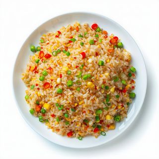 Arroz frito con verduras