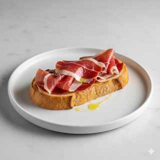 Menú tostadas con jamón ibérico