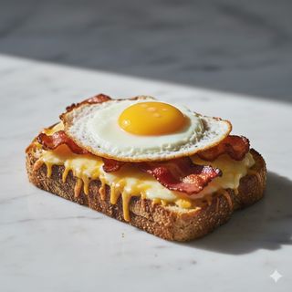 Tostada Bacon, Queso Y Huevo