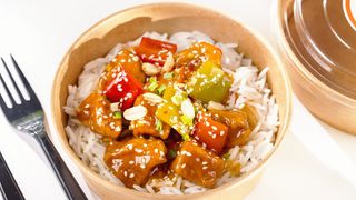 ქათმის კუნგპაო და ბრინჯი ბასმატი