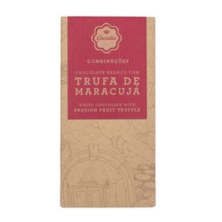 Tablete de Chocolate Branco e Trufa de Maracujá
