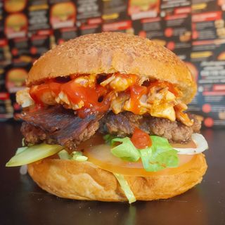 pulled chicken bbq + patatas