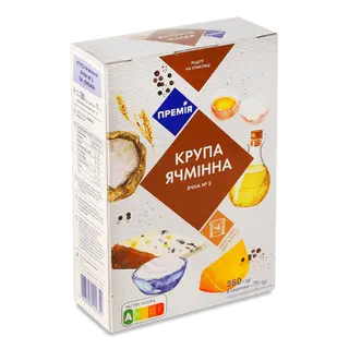 Крупа ячмінна «Премія» (4*70г/уп)