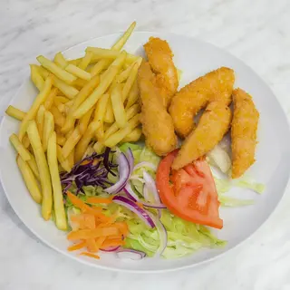 Menú plato tiras de pollo 