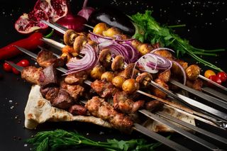 Шашлык "Корейка баранина" на мангале