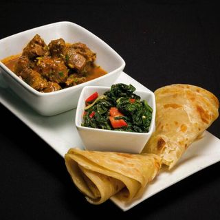 2 Chapati and Wet Fry Beef and Kales