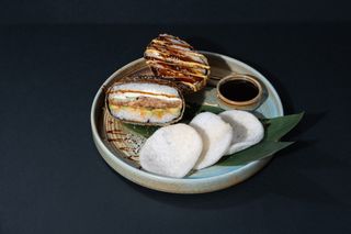 Burger Somon la grătar