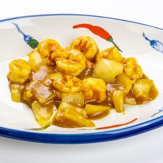 135. Gamberi con salsa curry
