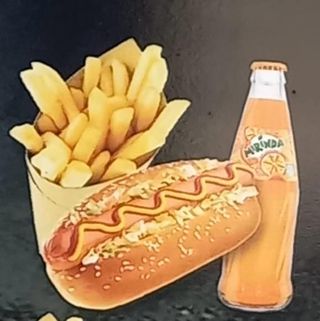 Meniu hot-dog pentru copii + Mirinda