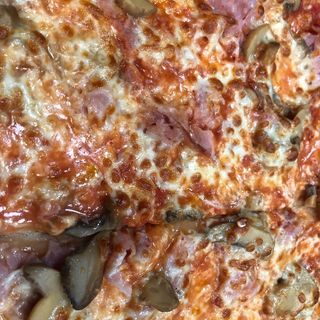 Prosciutto e funghi tonda