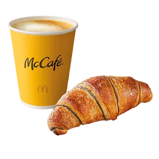 Croissant Kakaowy w zestawie z gorącym napojem