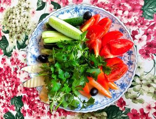 Закуска Кавказская (свежие овощи)