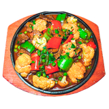 Мясо с цветной капустой на жаровне