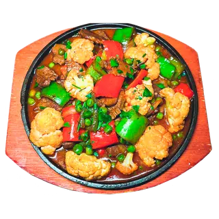 Мясо с цветной капустой на жаровне