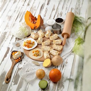 Манты со спелыми Овощами