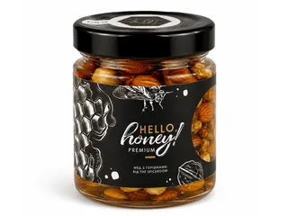 Мед преміум із горіхами (230g)