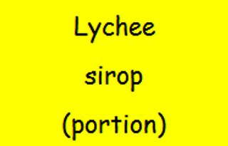 Lychee sirop (portion)