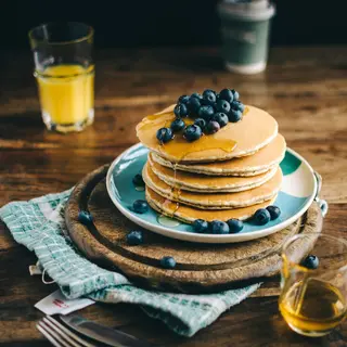Pancake spéculoos  caramel et fruits