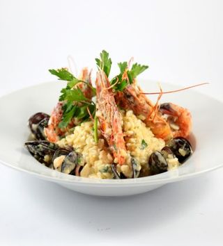 Risotto Aux Fruits De Mer Avec Gambas