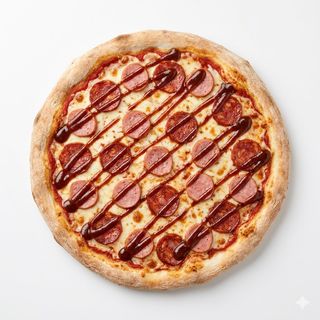 Pizza salchicha/chorizo BBQ (peque)