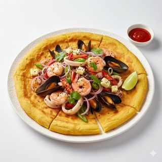 Farinata al Frutti di Mare e burro
