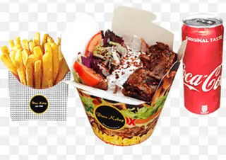 MENU BOX MIXTO CON BEBIDA Y PATATAS
