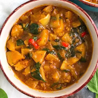 Unripe Plantain Goat Meat Pepper Soup