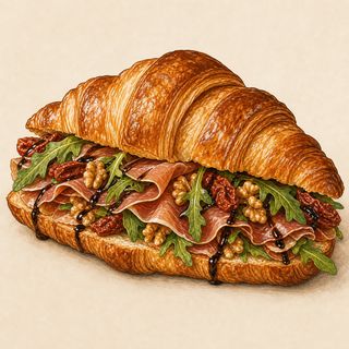 Croissant z szynką prosciuto crudo 150g