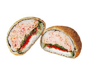 Sushi-Burger z surimi & chiyashi