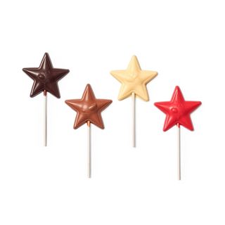 Piruleta de estrella de chocolate